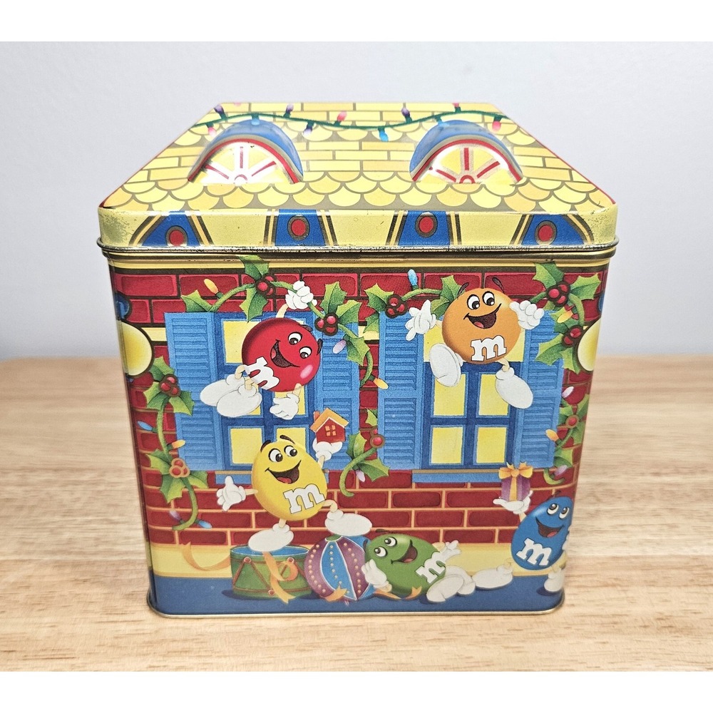 M&M Christmas Village Series limited Canister Collectable Tin Can 1996 No.03